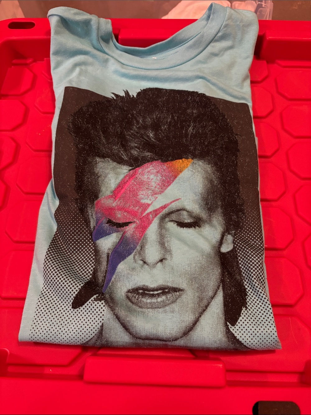 Bright Blue David Bowie Graphic Short Sleeve Tee